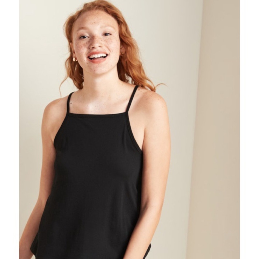 Old Navy Square Neck Jersey Cami (Black)